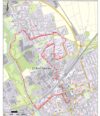Auf der Karte eingezeichnete 10km Strecke des Stadtlauf Düren